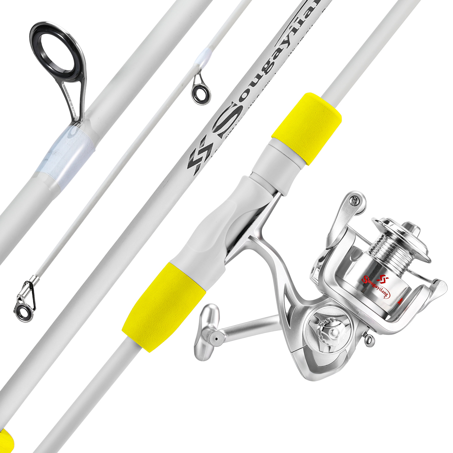 Fishing Rod Carbon Fiber - Zestaw wędkarski Sougayilang: 2-częściowa wędka spinningowa